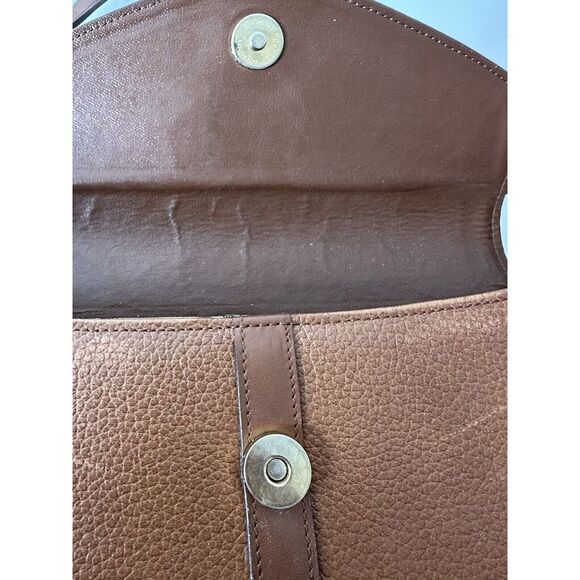 Authentic Burberrys Vintage Leather Shoulder Cross Body Bag Purse Brown 3046L - Picture 15 of 16